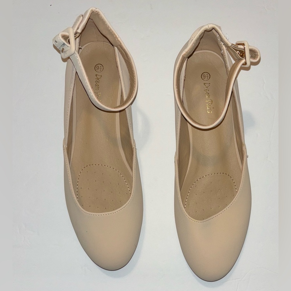 Beige flats